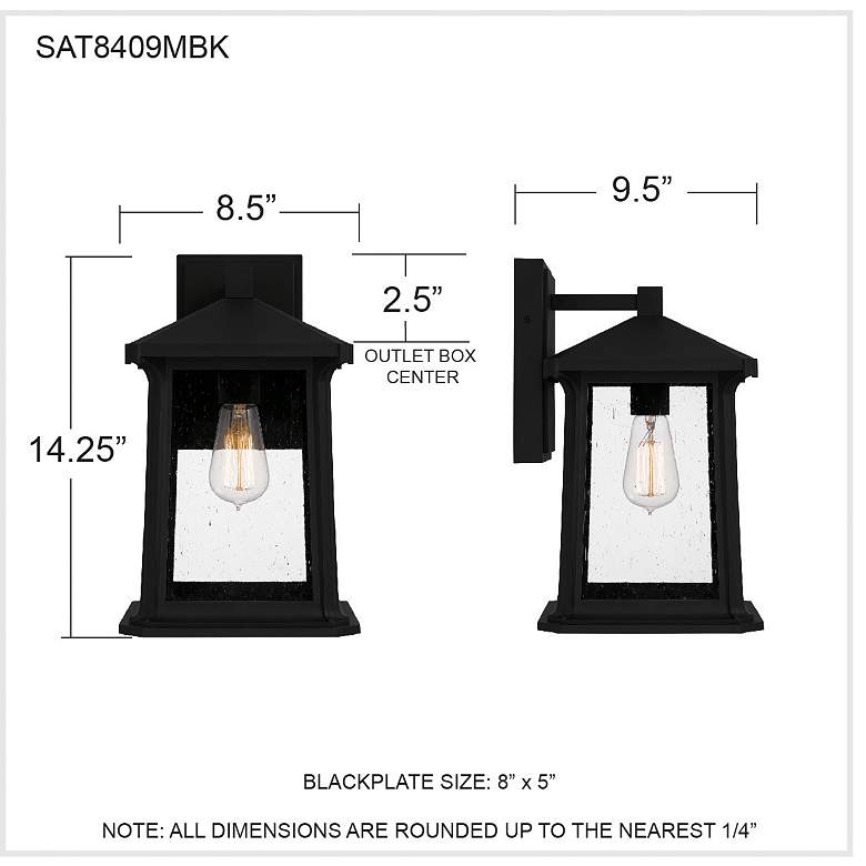 Image 7 Quoizel Satterfield 14 1/4" Marine Grade Matte Black Outdoor Light more views