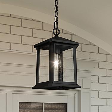 Quoizel Satterfield 14 1/4" Marine Grade Matte Black Hanging Light