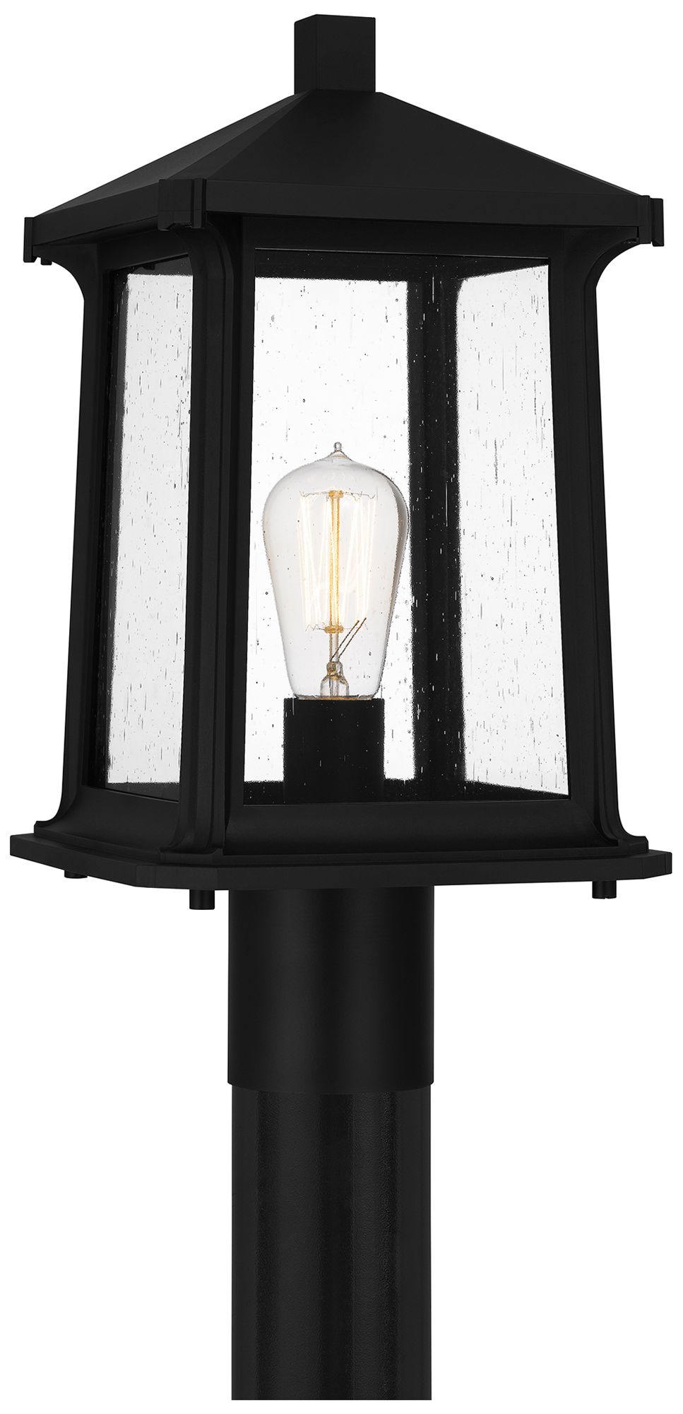 Quoizel Satterfield 16 1/2"H Matte Black Outdoor Post Light
