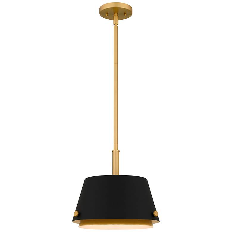Image 2 Quoizel Scarlett 12 1/2"W Matte Black 2-Layer Mini Pendant