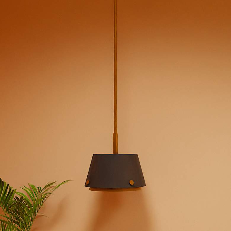 Image 1 Quoizel Scarlett 12 1/2"W Matte Black 2-Layer Mini Pendant