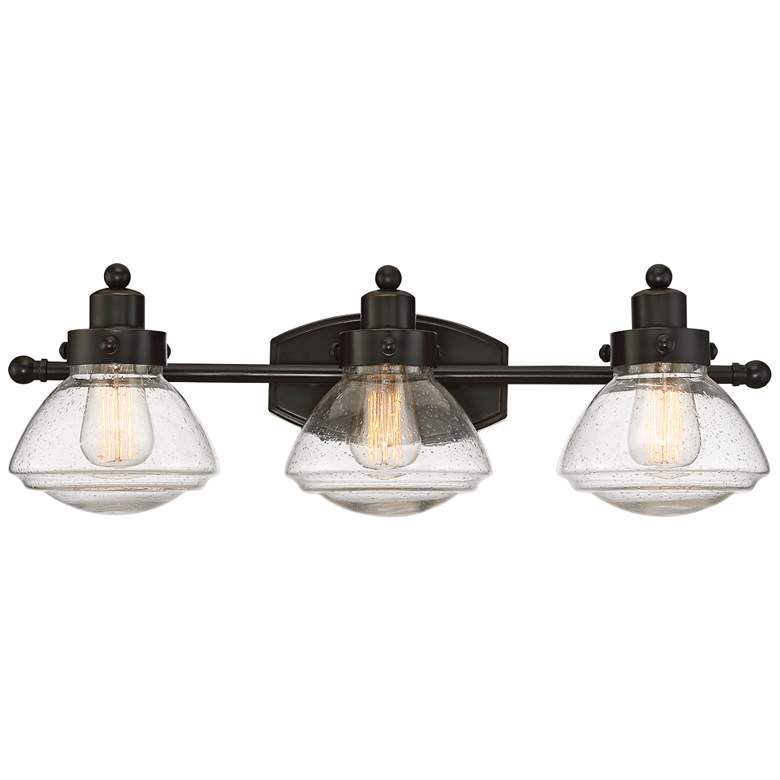Image 1 Quoizel Scholar 25" Wide Palladian Bronze 3-Light Bath Light