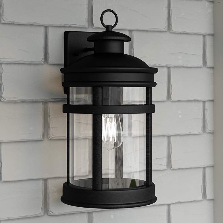 Image 1 Quoizel Scout 18 1/4 inch High Matte Black Outdoor Wall Light