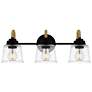 Thumbnail1 of Quoizel Seabreeze 22 1/2"W Matte Black 3-Light Bath Light