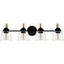4_Quoizel Seabreeze 31" Wide Matte Black 4-Light Bath Light more views