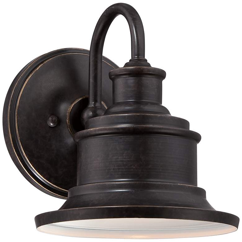 Image 1 Quoizel Seaford 8 1/2 inch High Bronze Outdoor Wall Light