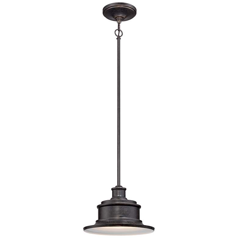 Image 1 Quoizel Seaford 8" High Bronze Outdoor Hanging Light