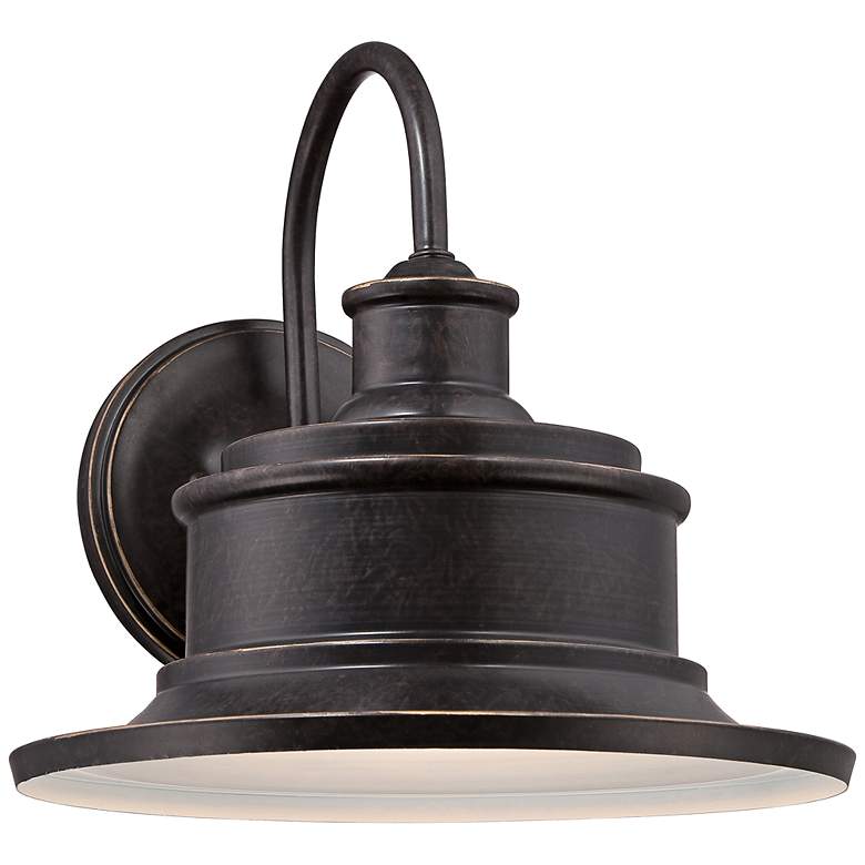 Image 1 Quoizel Seaford 9" High Bronze Outdoor Wall Light