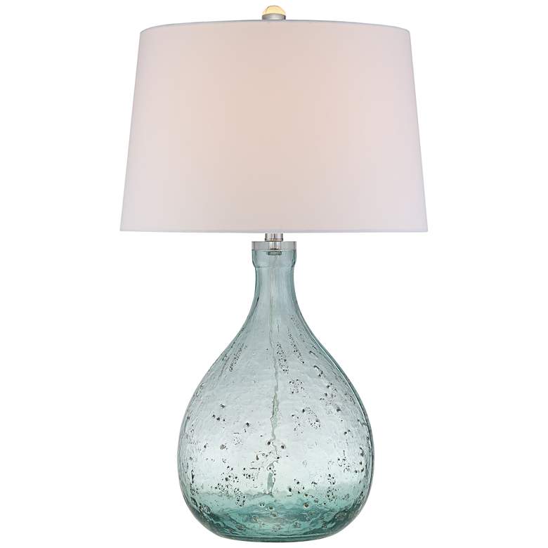 Image 1 Quoizel Seaside Seedy Soft Blue Glass Table Lamp
