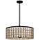 Quoizel Seigler 22" Wide Matte Black 4-Light Drum Pendant
