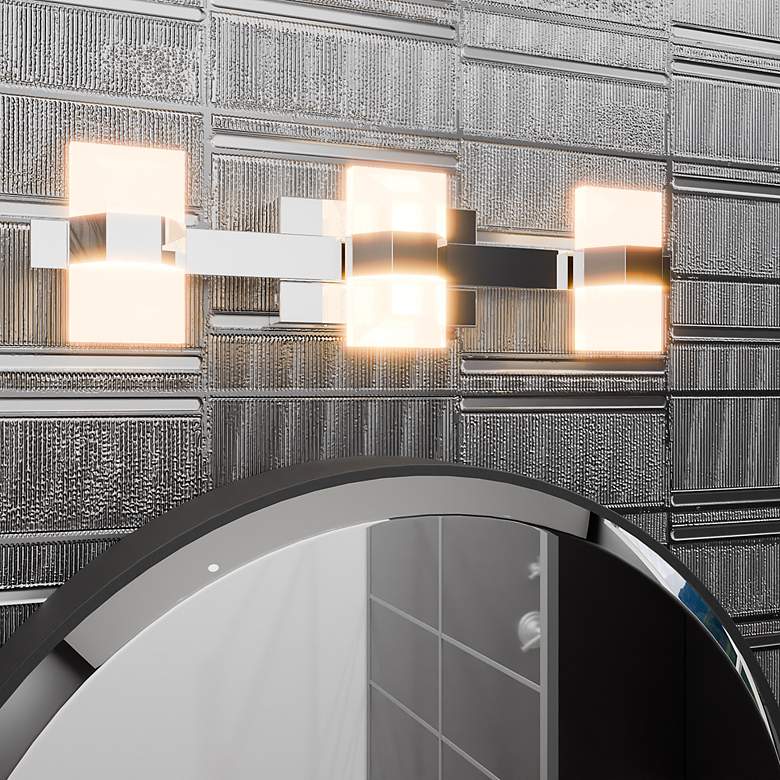 Image 1 Quoizel Selena 24"W Polished Chrome 3-Light LED Bath Light