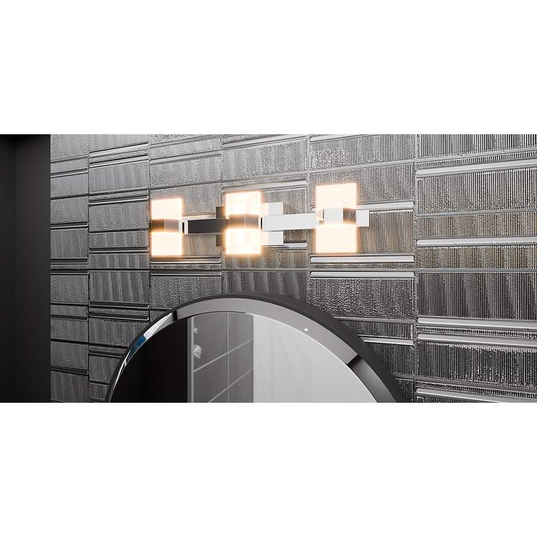 Image 6 Quoizel Selena 24"W Polished Chrome 3-Light LED Bath Light more views