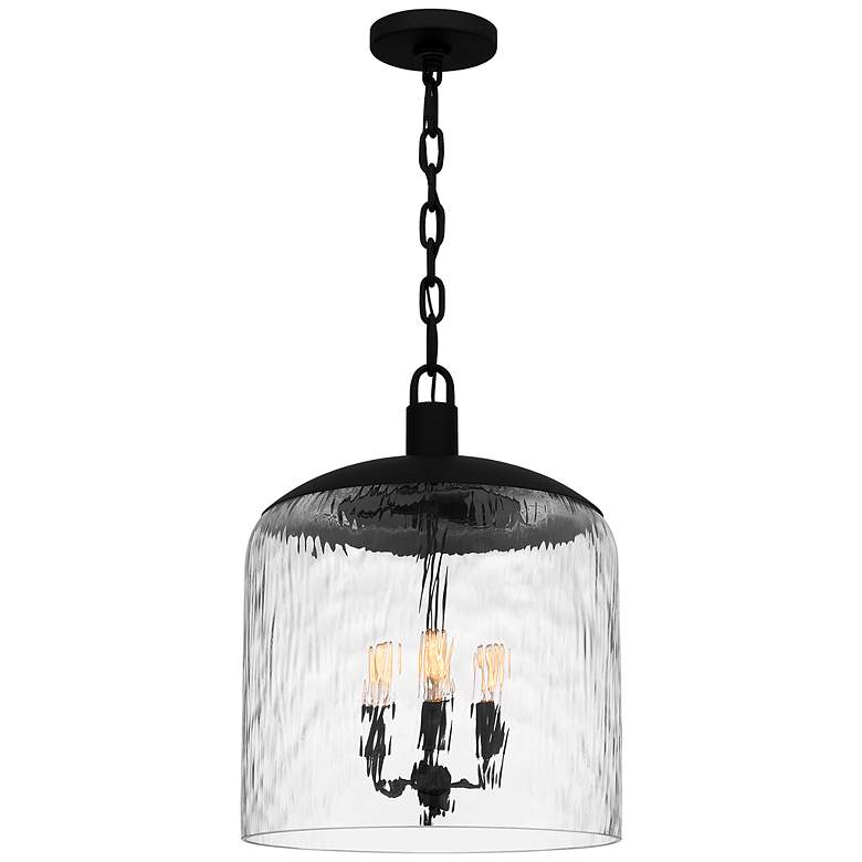 Image 1 Quoizel Selma 14" Wide Matte Black 3-Light Pendant