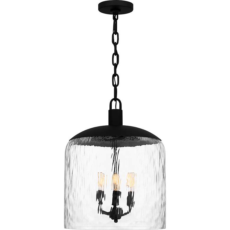 Image 3 Quoizel Selma 14" Wide Matte Black 3-Light Pendant more views