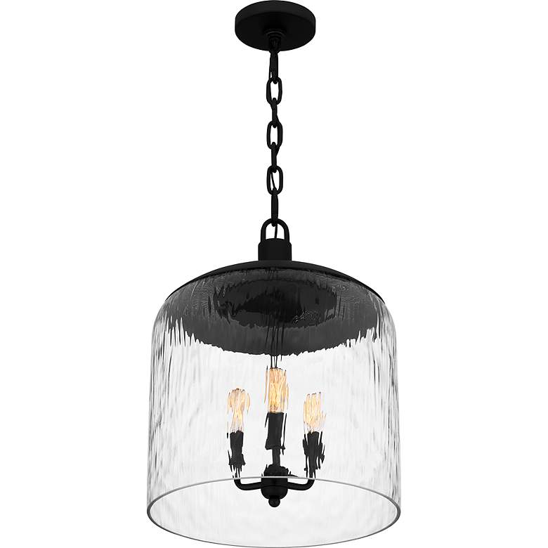 Image 4 Quoizel Selma 14" Wide Matte Black 3-Light Pendant more views