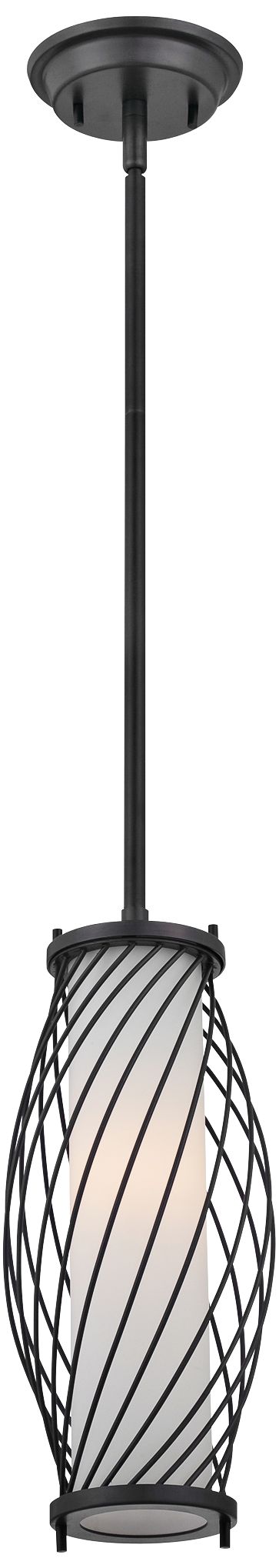 Quoizel Seneca Bronze 6" Wide Mini Pendant Light