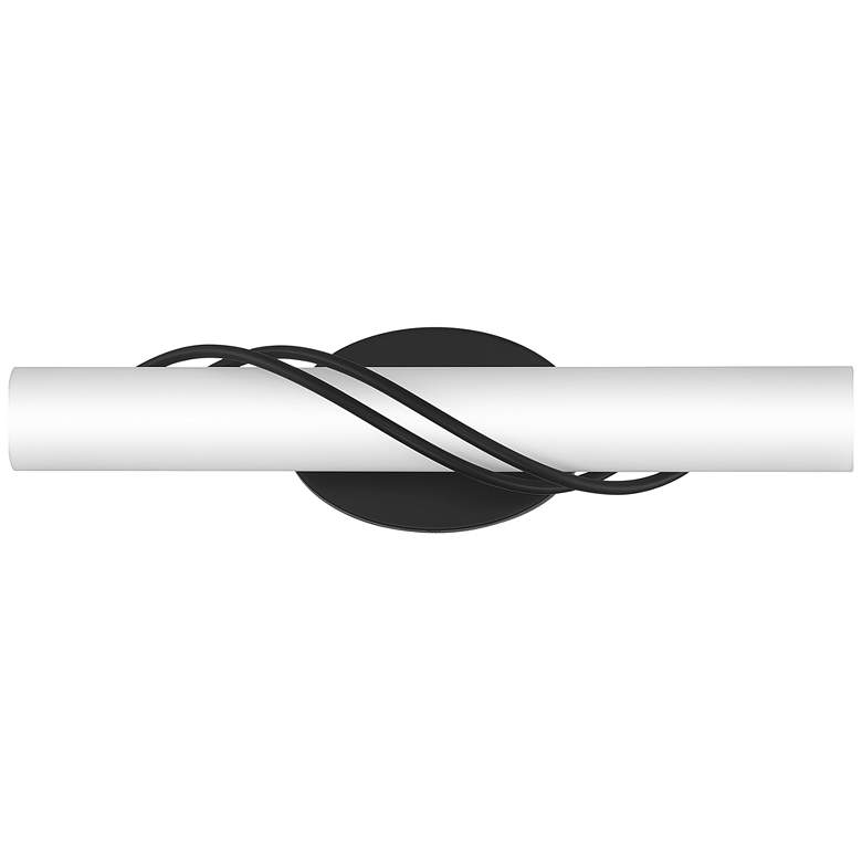 Image 1 Quoizel Serenade 19" Matte Black Frosted Glass LED Vanity Light