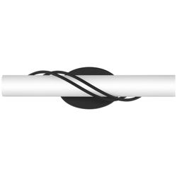 Quoizel Serenade 19" Matte Black Frosted Glass LED Vanity Light