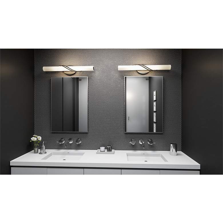 Image 6 Quoizel Serenade 25 1/4" Wide Black LED Bath Light more views