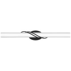 Quoizel Serenade 32 1/2" Matte Black Frosted Glass LED Vanity Light