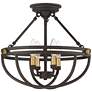 2_Quoizel Sergeant 15 3/4" Wide Western Bronze 4-Light Ceiling Light