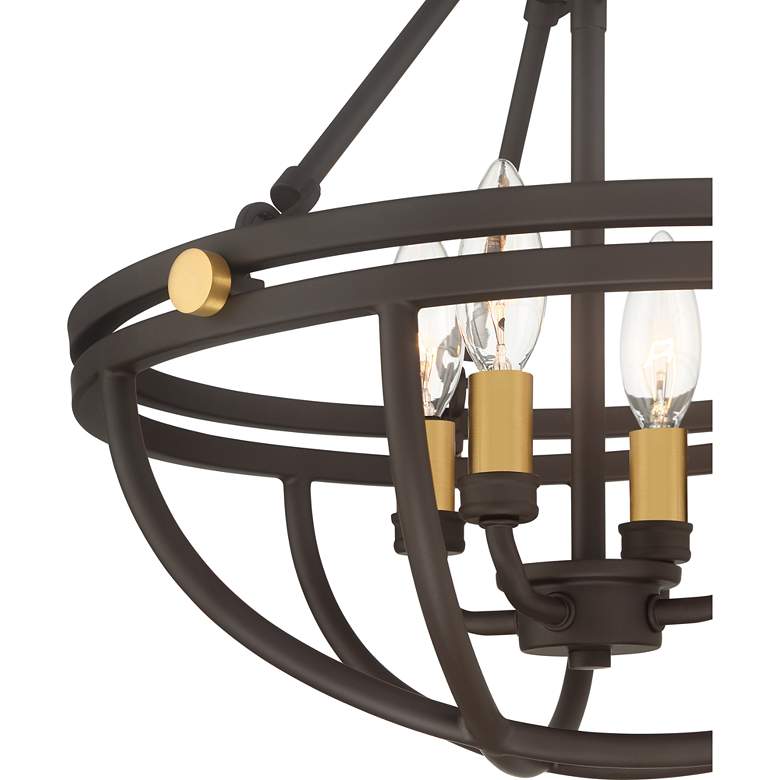 Image 6 Quoizel Sergeant 15 3/4" Wide Western Bronze 4-Light Ceiling Light more views