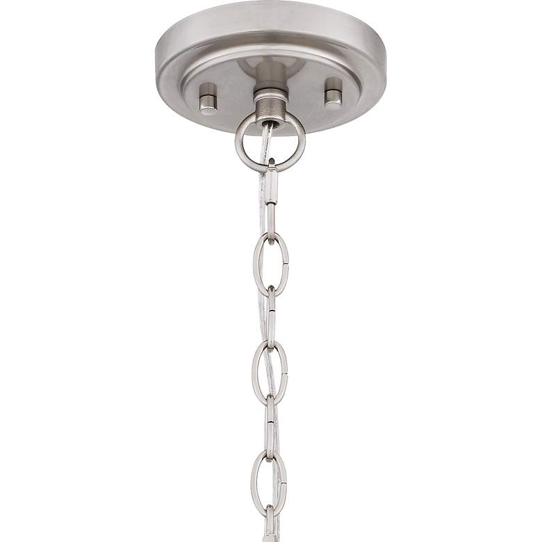 Image 6 Quoizel Seymour 15" Wide Brushed Nickel Drum Pendant Light more views