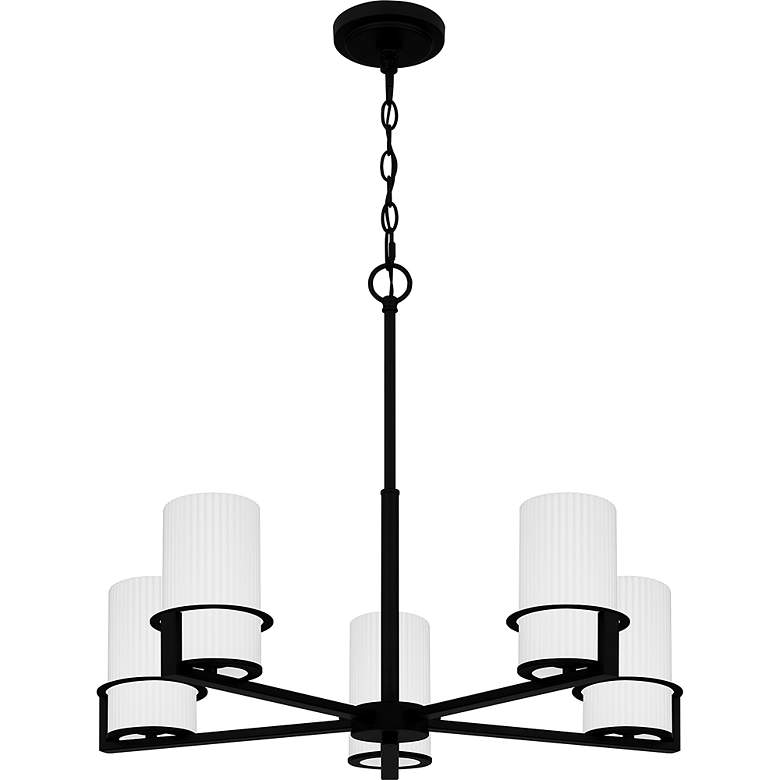 Image 2 Quoizel Seymour 27" Wide 5-Light Modern Matte Black Chandelier more views