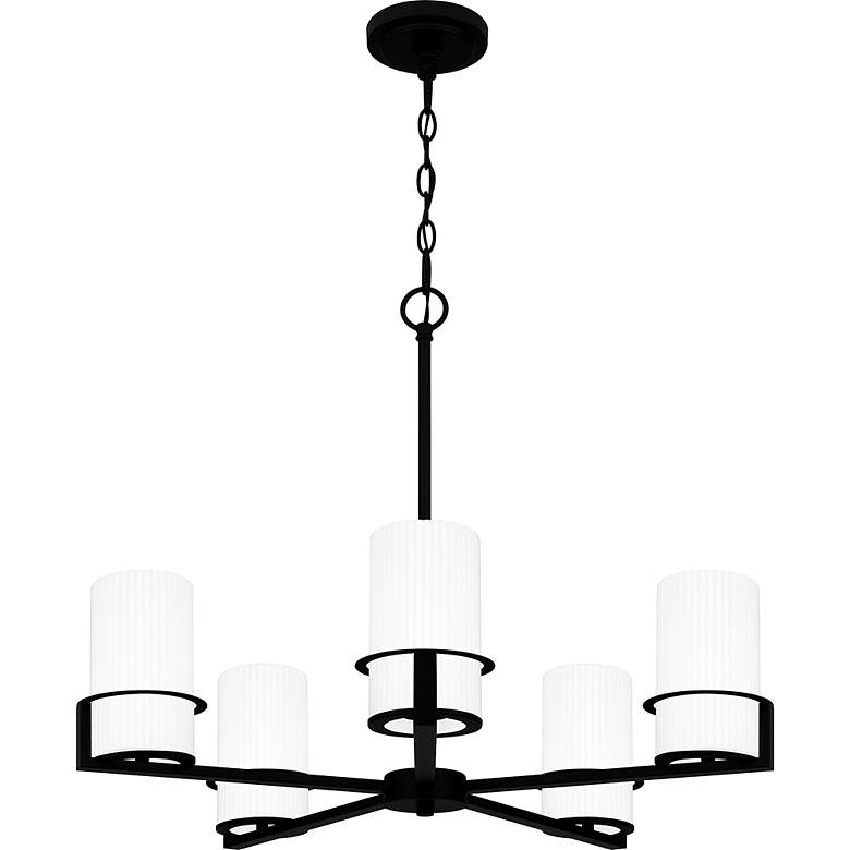 Image 3 Quoizel Seymour 27" Wide 5-Light Modern Matte Black Chandelier more views