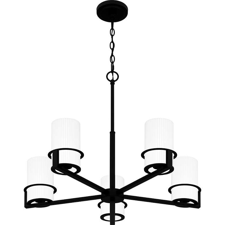 Image 4 Quoizel Seymour 27" Wide 5-Light Modern Matte Black Chandelier more views