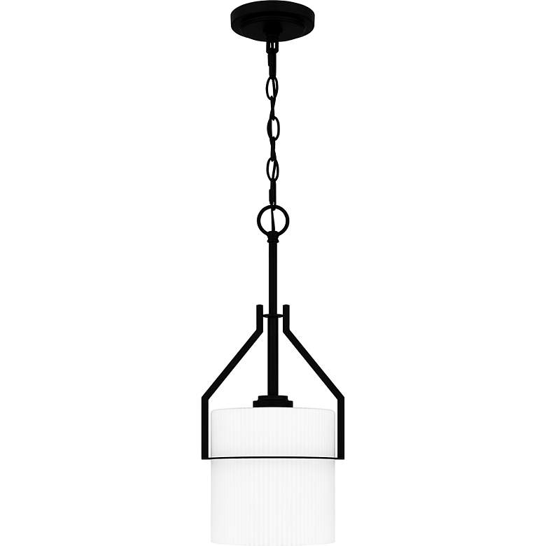 Image 3 Quoizel Seymour 8 1/2" Wide Matte Black Mini Pendant more views