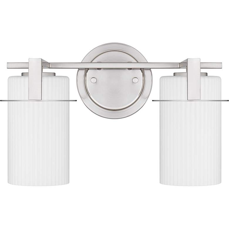 Image 4 Quoizel Seymour 9" High Brushed Nickel 2-Light Wall Sconce more views