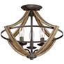 3_Quoizel Shire 16 1/2"W Rustic Black 3-Light Ceiling Light more views