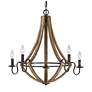 1_Quoizel Shire 26 1/2" Wide Rustic Black 5-Light Chandelier