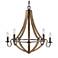 Quoizel Shire 26 1/2" Wide Rustic Black 5-Light Chandelier