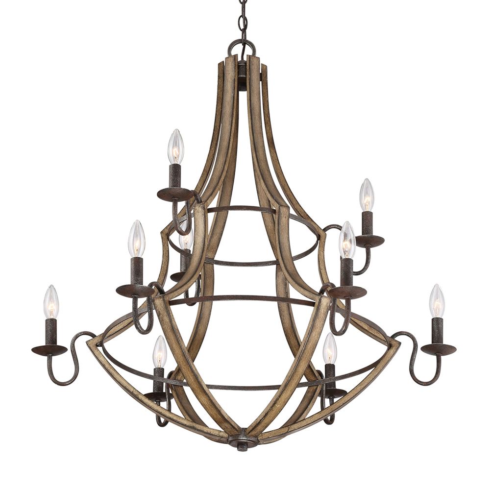 Image 2 Quoizel Shire 32 1/2" Wide Rustic Black 9-Light Chandelier more views