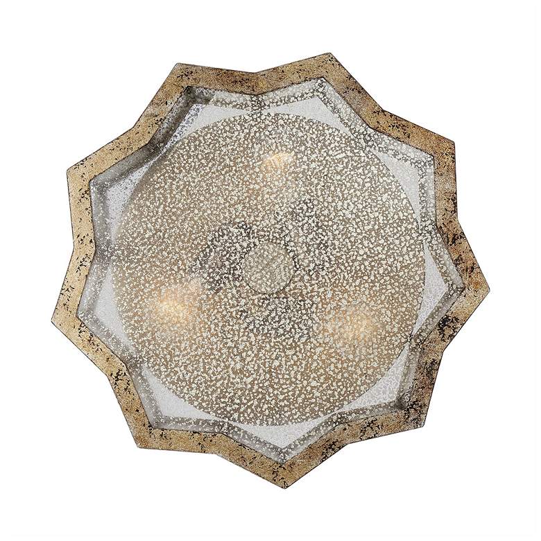 Image 5 Quoizel Shrine 16" Wide Aged Gold Mercury Glass Ceiling Light more views