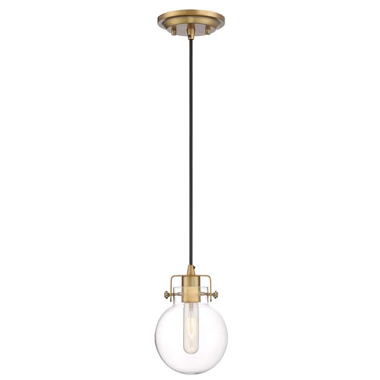 Image 1 Quoizel Sidwell 6" Wide Weather Brass Sphere Mini Pendant