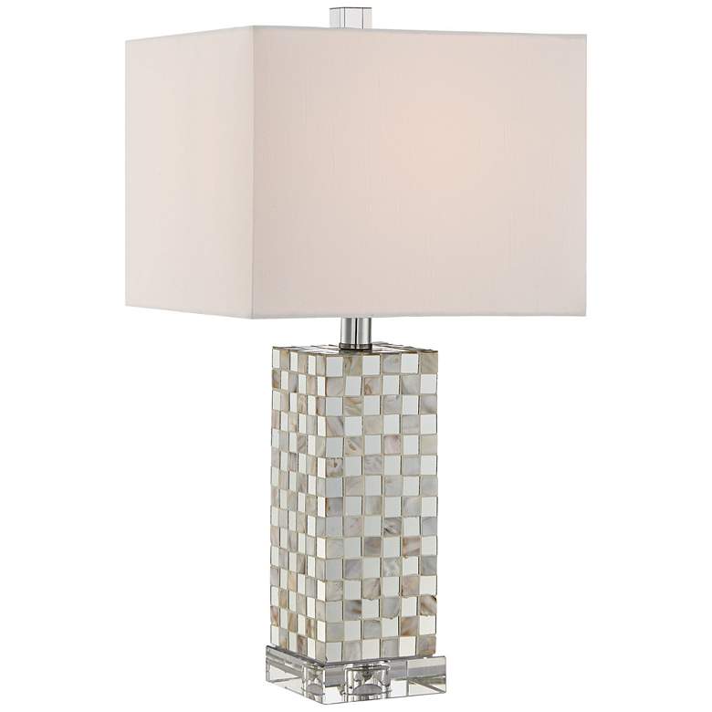 Image 1 Quoizel Smokey Pearl Polished Chrome Small Table Lamp