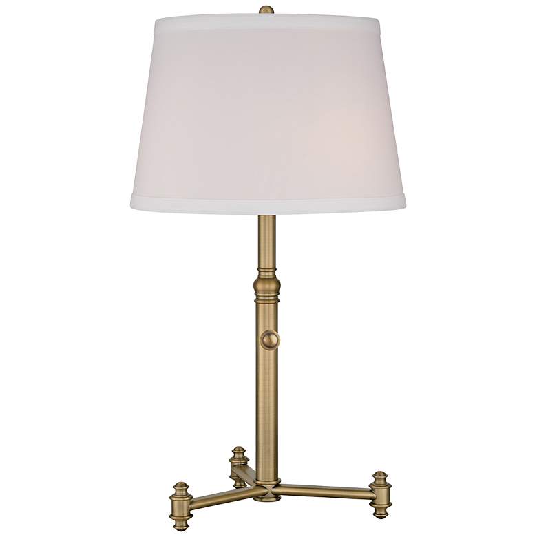 Image 1 Quoizel Southway Vivid 3-Light Aged Brass Table Lamp