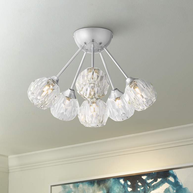 Image 1 Quoizel Spellbound 16" Wide Chrome 6-Light Ceiling Light