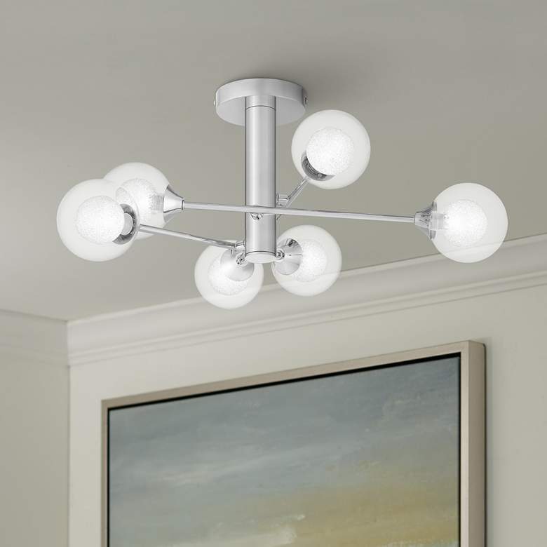 Image 1 Quoizel Spellbound 25 1/2 inch 6-Light Sputnik Ceiling Light