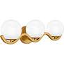 Thumbnail3 of Quoizel Spherical 22 1/2" Wide Aged Brass 3-Light Bath Light more views