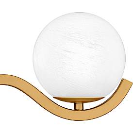 Image5 of Quoizel Spherical 22 1/2" Wide Aged Brass 3-Light Bath Light more views