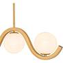 7_Quoizel Spherical 49" Wide Aged Brass 5-Light Island Pendant more views