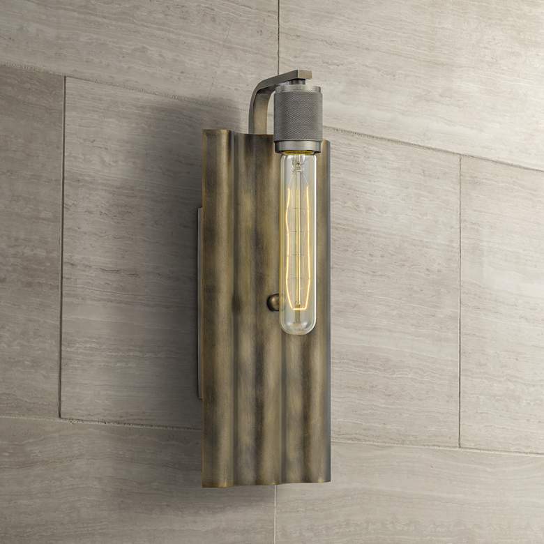 Image 1 Quoizel Spinnaker 14" High Statuary Bronze Wall Sconce