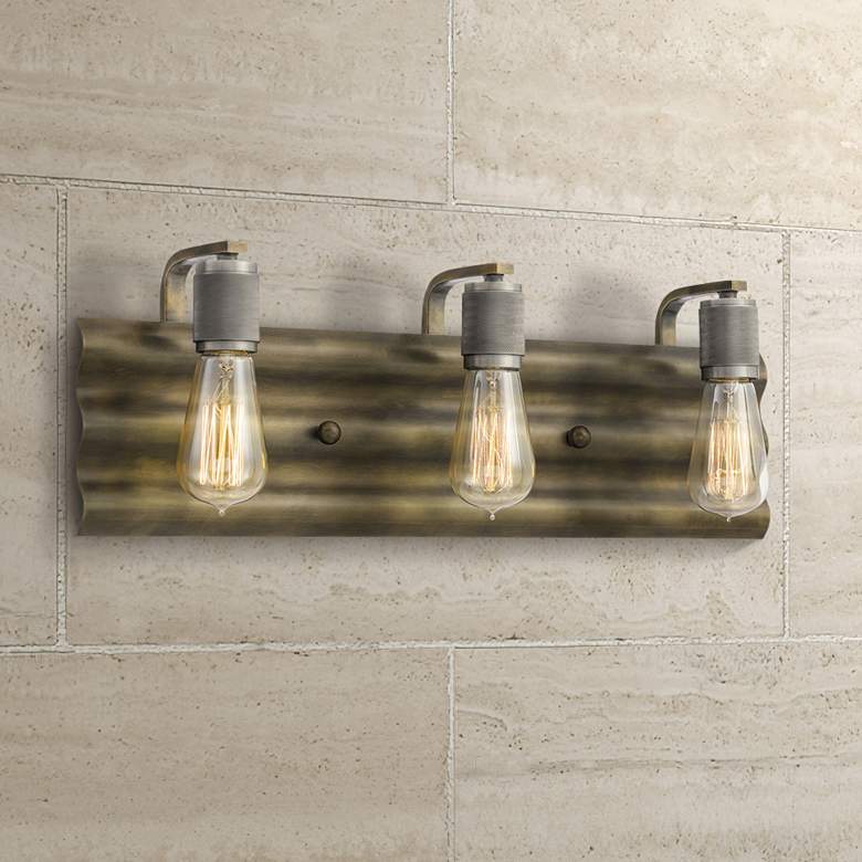 Image 1 Quoizel Spinnaker 23"W Statuary Bronze 3-Light Bath Light