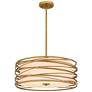 2_Quoizel Spiral 20" Wide Light Gold Drum Pendant Light