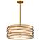 Quoizel Spiral 20" Wide Light Gold Drum Pendant Light