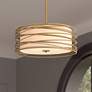 1_Quoizel Spiral 20" Wide Light Gold Drum Pendant Light